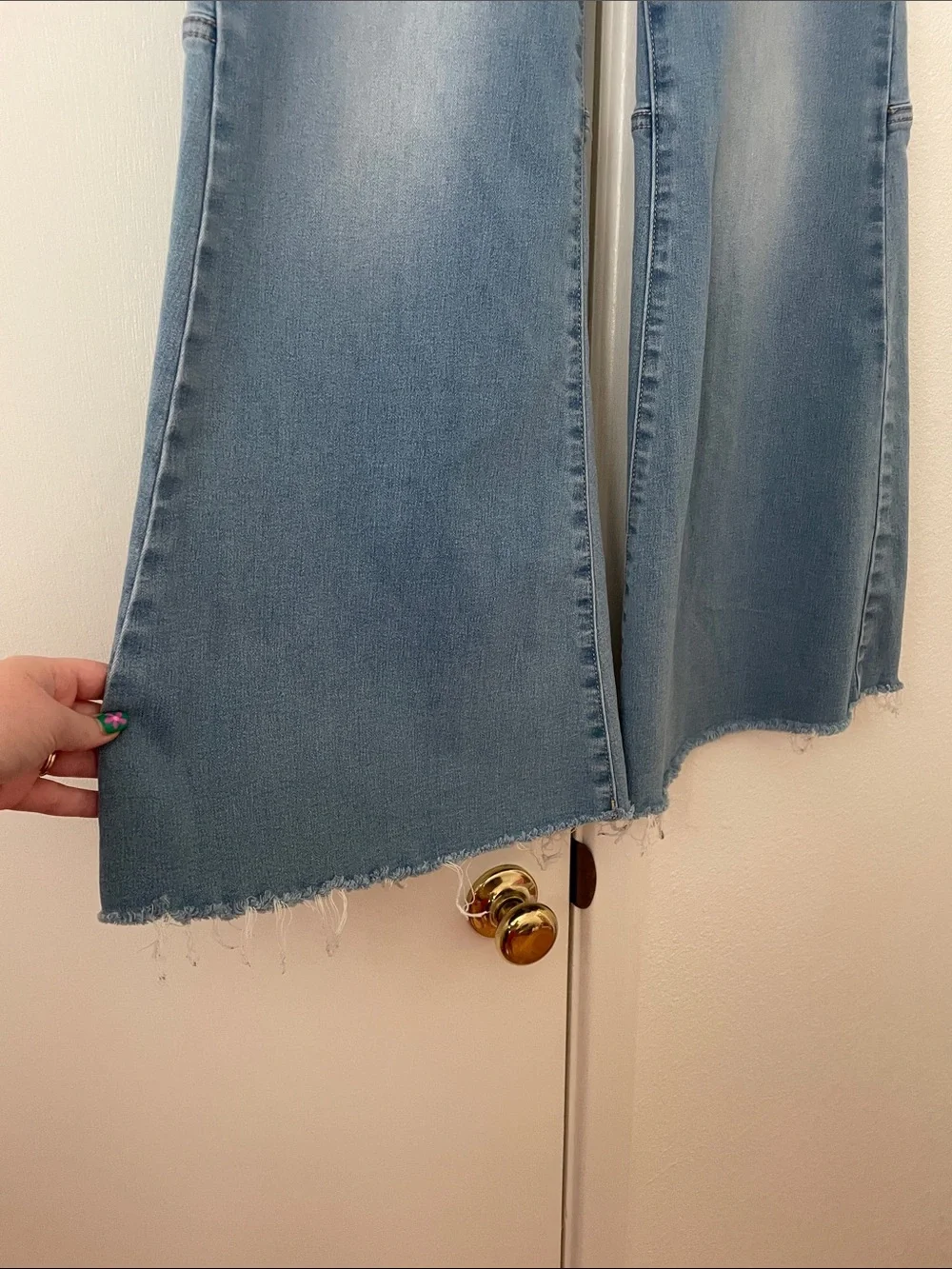 Free People Light Blue High-Rise Flared Jeans